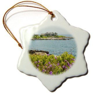 3dRose orn_90541_1 Home of President Bush, Kennebunkport Maine US20 BBA0052 Bill Bachmann Snowflake Porcelain Ornament, 3 Inch   Decorative Hanging Ornaments