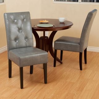 Christopher Knight Home Taylor Grey Bonded Leather Dining Chair (set Of 2)