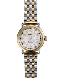 The Runwell Two Tone Watch with Bracelet Strap, 36mm   Shinola   Silver/Gold