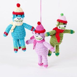 Shop One Hundred 80 Degrees Crocheted "Sock" Monkey Ornament, Choice of Colors (green) at the  Home D�cor Store