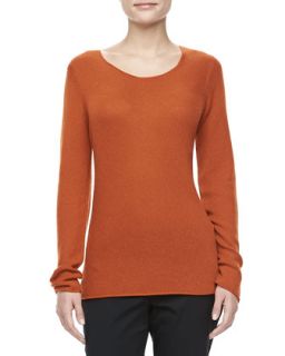 Womens Bias Knit Cashmere Sweater, Paprika   Michael Kors   Paprika (MEDIUM)