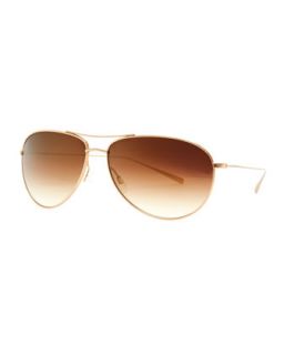 Tavener Mirrored Aviator Sunglasses, Gold   Oliver Peoples   Gold (ONE SIZE)