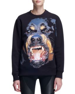 Womens Giant Rottweiler Crew Sweatshirt   Givenchy   Black multi (MEDIUM)