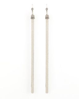 Sterling Silver Chain Duster Earrings, 5 1/2L   Lagos   Silver