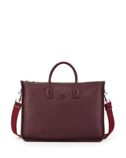 Mens a Zip Briefcase with Strap, Oxblood   Loewe   Oxblood