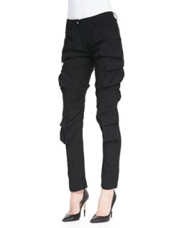 Womens Modern Slim Crepe Cargo Pants   Altuzarra   Black (44/10)
