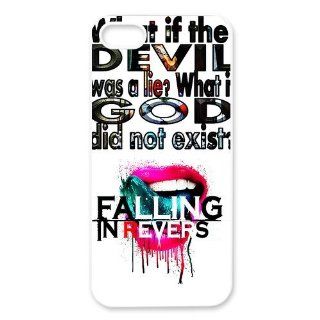 PDIYcover Custom DIY Design 10 Music Band Falling In Reverse White Print Hard Shell Cover for Apple iPhone 5 Cell Phones & Accessories