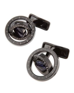 Mens Gyro Compass Galaxy Cuff Links   Alfred Dunhill   Red