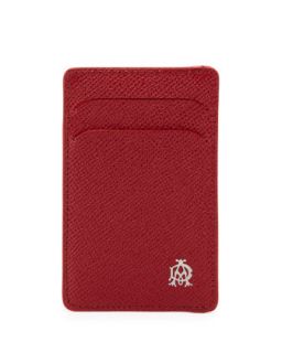 Mens Bourdon Leather Card Case, Red   Alfred Dunhill   Red
