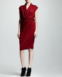 Womens Wrap Front Jersey Dress   Lanvin   Red (44/12)