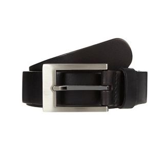 J by Jasper Conran Designer black italian brushed rectangular buckle belt