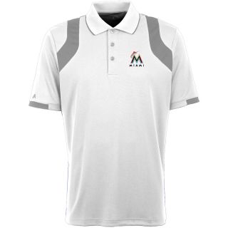 Antigua Miami Marlins Mens Fusion Short Sleeve Polo   Size Large,