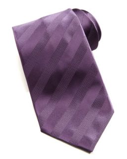 Mens Tonal Stripe Silk Tie, Purple   Brioni   Purple