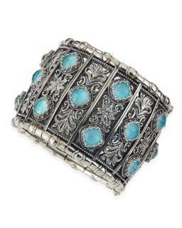 Turquoise Doublet Cuff Bracelet   Konstantino   Turquoise