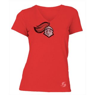 SOFFE Womens Rutgers Scarlet Knights No Sweat V Neck Short Sleeve T Shirt  
