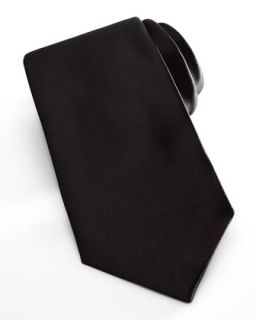 Mens Satin Formal Tie, Black   Black