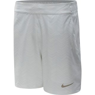 NIKE Mens Gladiator Premier 7 Tennis Shorts   Size L, White/zinc