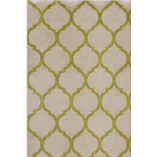 Antique Transitional Cream Lime Area Rug (710 X 1010)