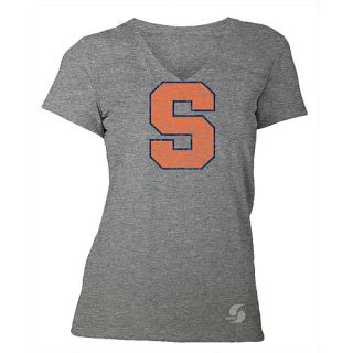 SOFFE Womens Syracuse Orange No Sweat V Neck Short Sleeve T Shirt   Size