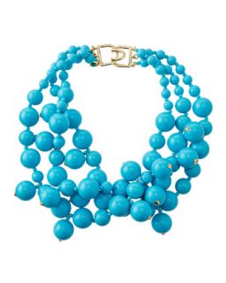 Beaded Cluster Necklace, Turquoise   Kenneth Jay Lane   Turquoise
