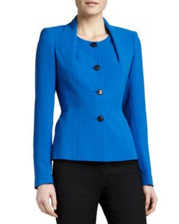 Womens Finese Button Front Jacket   Lafayette 148 New York   Azurite (6)