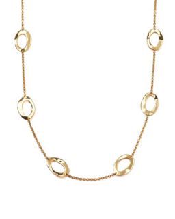 Wavy Open Oval Chain Necklace   Ippolita   Gold