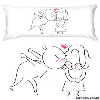 BoldLoft "A Big Kiss" Body Pillow Cover Cute Body Pillow Cover, 2 Year Anniversary Gifts, Valentine's Day Gifts, Birthday Gifts for Her, Romantic Gifts for Her   Body Pillow Pillowcases