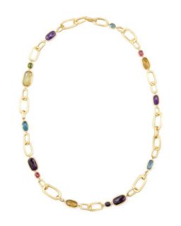 Murano 18k Multi Stone Large Link Necklace, 27L   Marco Bicego   (18k )