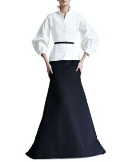Womens Silk Faille Gown Skirt   Carolina Herrera   Black (12)