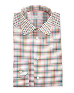 Mens Colorful Check Twill Dress Shirt, York   Eton   (15 1/2)