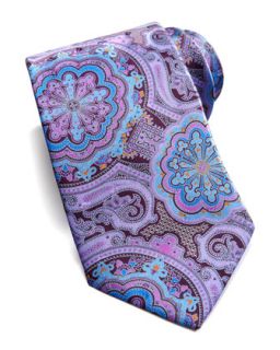 Mens Paisley Silk Tie, Purple   Ermenegildo Zegna   Purple