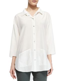Womens Freyza Blaire Button Up Hip Pocket Shirt   Theory   White (MEDIUM)