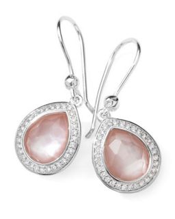 Stella Teardrop Earrings in Pink Mother of Pearl & Diamonds, 28mm   Ippolita  