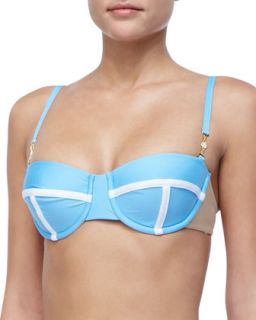 Womens Mrs. Bond Bikini Top   Luxe by Lisa Vogel   Blue/White/Blue (6)