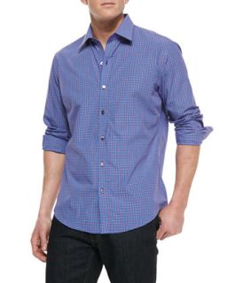 Mens Johnell Plaid Sport Shirt, Purple   Zachary Prell   Purple (XL)
