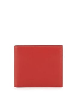Mens Calfskin Bi Fold Wallet, Red   Givenchy   Red
