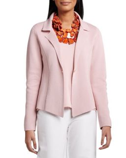 Womens Interlock One Button Jacket, Petite   Eileen Fisher   Tea rose (PL