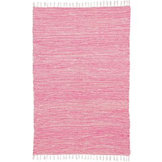 Pink Reversible Chenille Flat Weave Area Rug (3 X 5)
