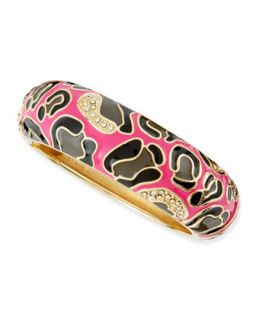 Thick Camo Enamel Bangle, Pink   Sequin   Pink