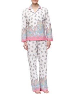 Womens Paisley Print Poplin Pajamas   Bedhead   Pink (SMALL/6 8)
