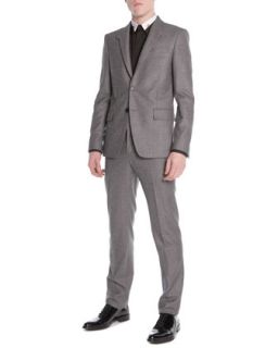 Mens Wool/Mohair Two Piece Suit, Gray   Givenchy   Black (48)
