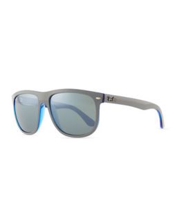 Highstreet Mirror Shield Sunglasses, Blue/Gray   Ray Ban   Blue/Grey