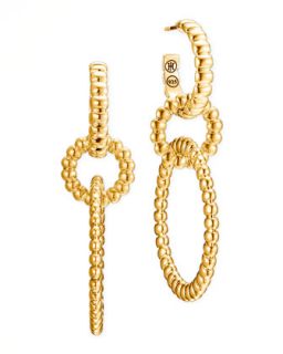 Bedeg 18k Gold Circle Hoop 2 Drop Earrings   John Hardy   Gold (18k )