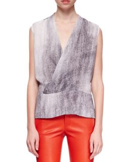 Womens Eugenie Monochromatic Crossover Blouse   J Brand Ready to Wear  