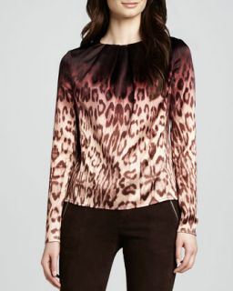Womens Janine Ombre Leopard Print Blouse   J Brand Ready to Wear  