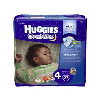 Huggies Overnites Diapers, Jumbo Pack, Size 4, 22 37 lbs, 27 ea, 1 pack Health & Personal Care
