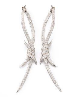 Diamond Barbed Wire Earrings   Stephen Webster   White gold