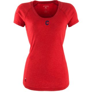 Antigua Cleveland Indians Womens Pep Shirt   Size Large, Dk Red/heather (ANT