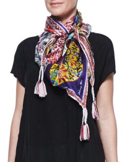 Patchwork Silk Scarf   Johnny Was Collection   Multi (patchwork) (ONE SIZE)