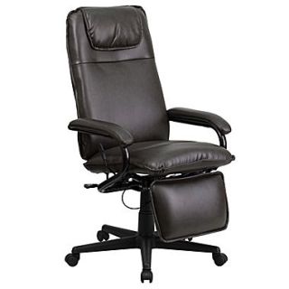 Flash Furniture High Back Leather Executive Reclining Office Chair, Brown